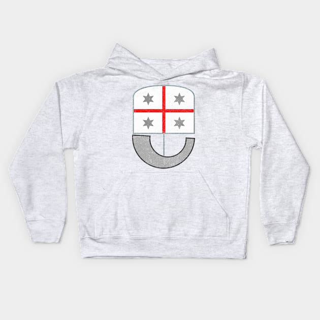 Liguria Italia / Region Flag Faded Style Design Kids Hoodie by DankFutura